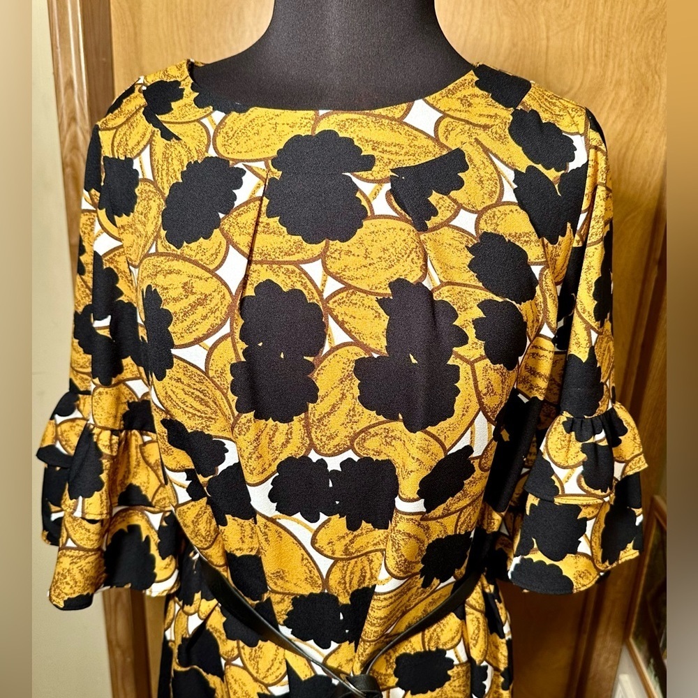 NWT Molly Bracken premium size large saffron yellow dress - Picture 4 of 10